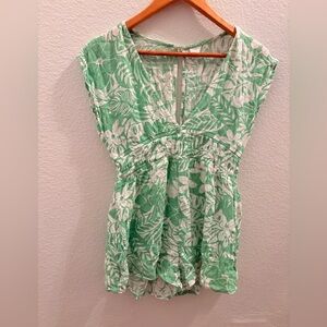 Abercrombie Kids Green Floral romper